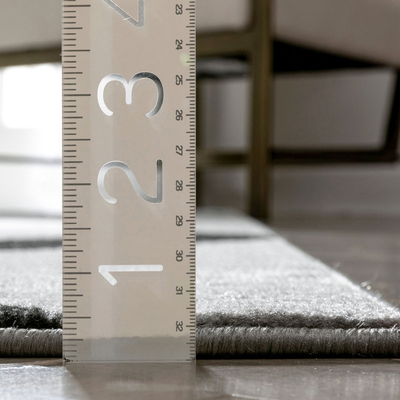 Bingo Gray Modern Geometric Rug, Rectangle 2'7" x 3'11"