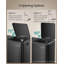 59.1×36.5×62.7cm Stainless Steel Step On Multi-Compartment Rubbish & Recycling Bin - 60L-126441992