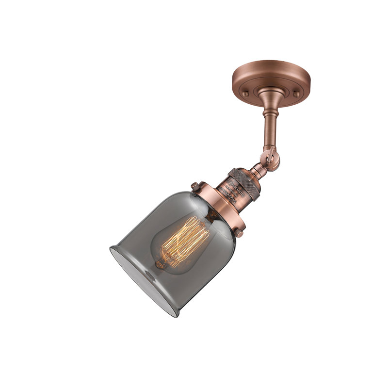 Armed Sconce, Smoked, Antique Copper, 10" H x 5" W