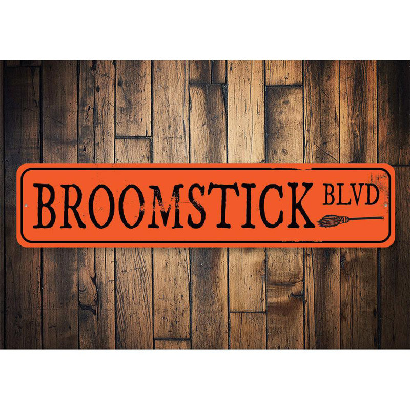 Enseigne en métal Broomstick Boulevard, H 6 po x l 24 po x P 0,06 po