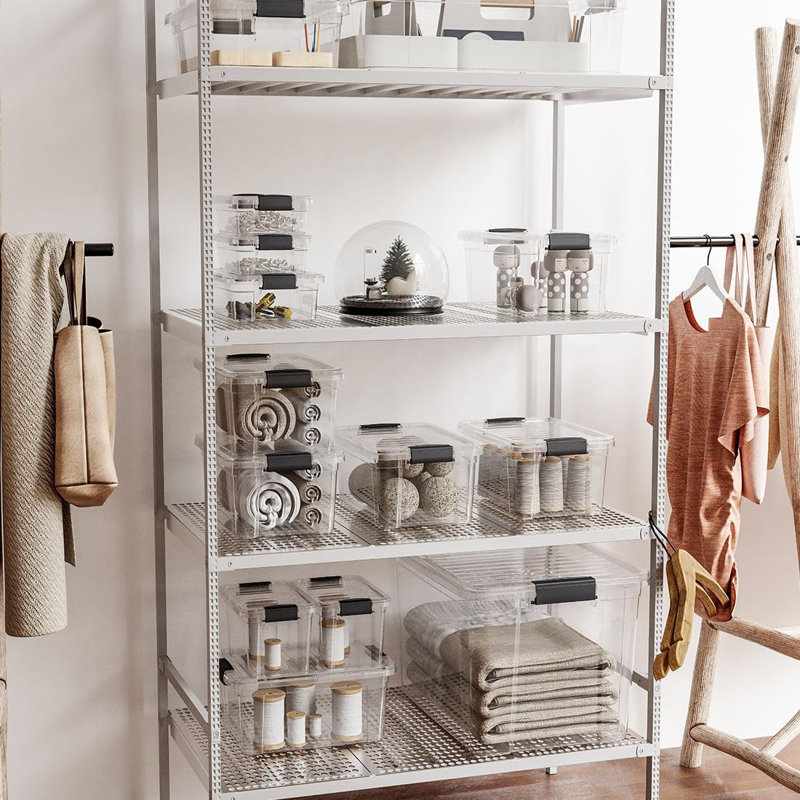 Boîtes de rangement transparentes avec couvercles Superio, 1,25 pte