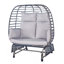Balancelle pour 2 personnes avec structure et coussin à bascule