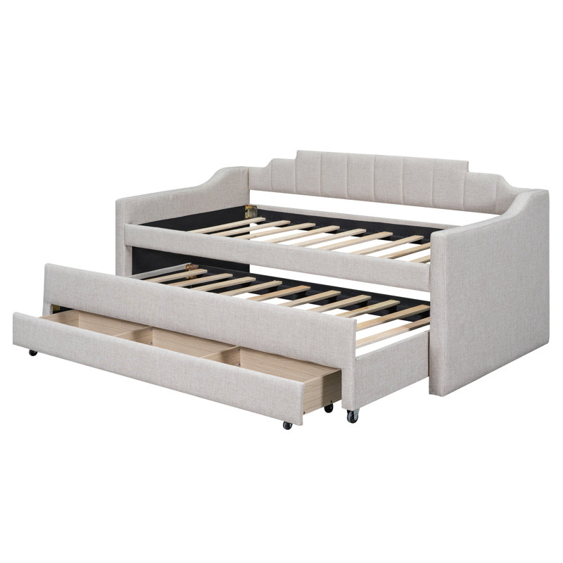 Upholstered Daybed, Beige