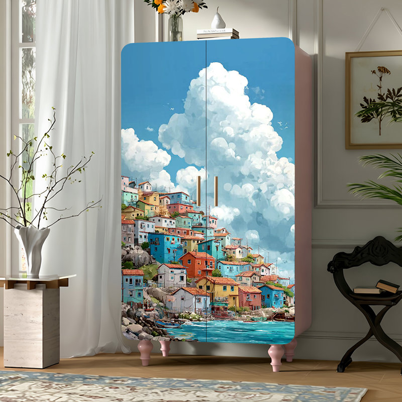 Household minimalist creative art wardrobe