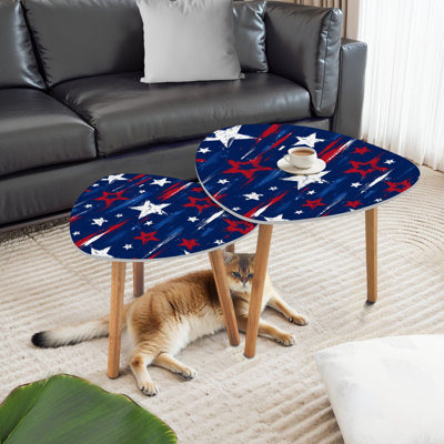 Ensemble de 2 tables basses gigognes Triangle