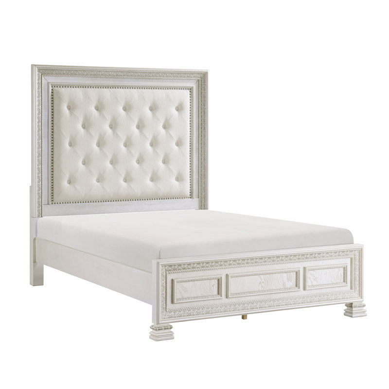 Lucea Bed Frame With Upholstered Headboard, California King