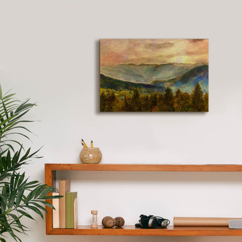  «Into The Valley 3» par Alonzo Saunders, art mural sur toile, 18 po x 12 po, H 12 po x l 18 po