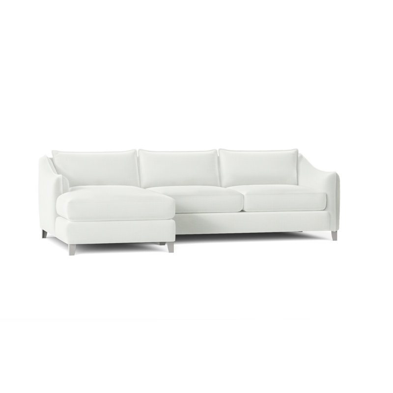 Seyfried 101 " W Patio Sectional with Cushions, Cream Linen 6025-002