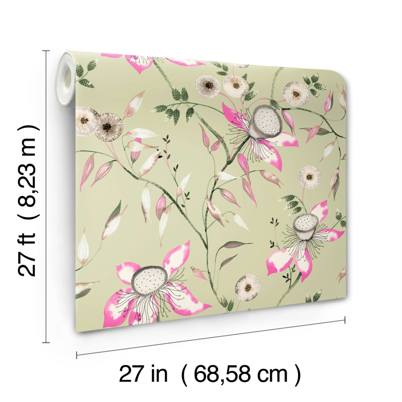 Floral Roll, Light Green