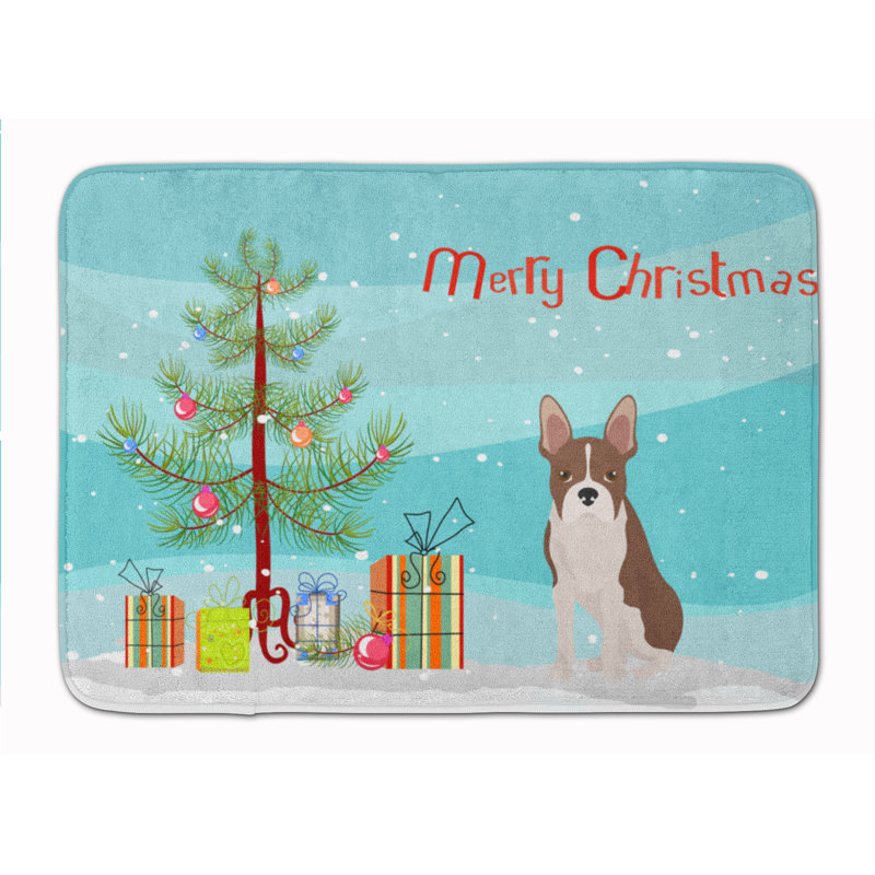 Tapis pour salle de bain chinois, Boston terrier brun