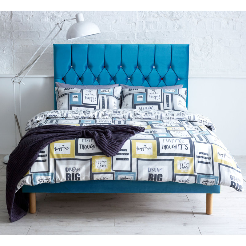 Linda Upholstered Headboard, Single (3'), Teal