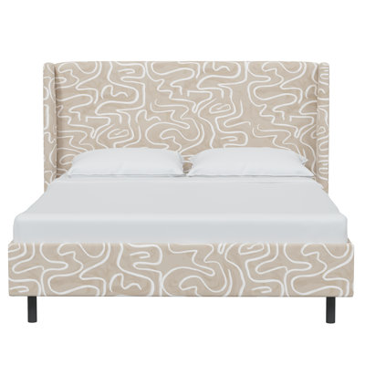 Laurel Upholstered Wingback Bed