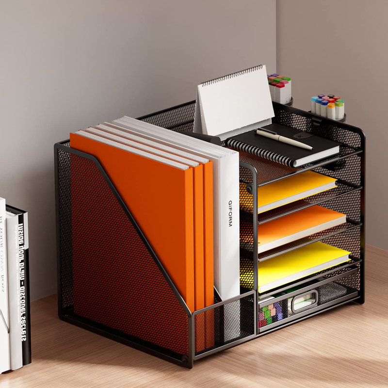Metal File Organiser, Black