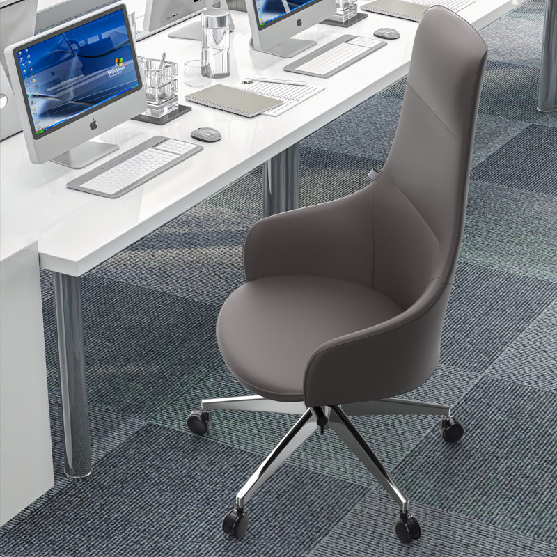Philemol Tall Leather Office Chair with Headrest – Executive Desk & Conference Seating with Lumbar Support, Adjustable Height, Recline & Swivel
