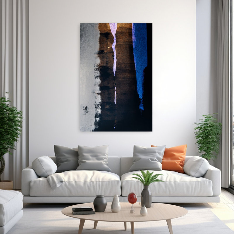 Art contemporain contemporain abstrait, H 60 po x l 40 po