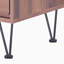 Commode 2 tiroirs en bois de noyer avec pieds crochets-119017107
