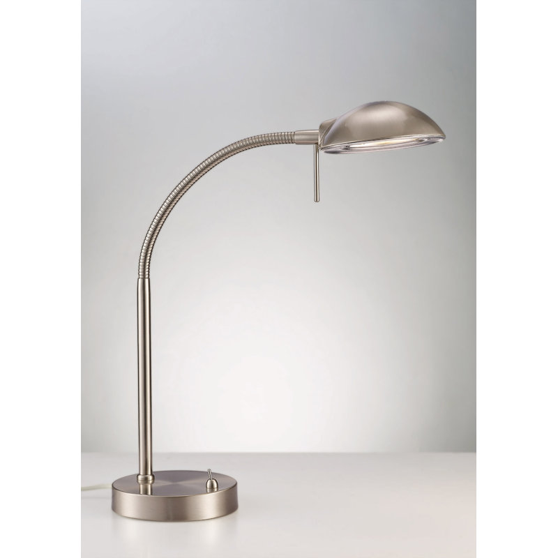 Vanesa Metal Desk Lamp, Satin Nickel