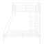 Twin Over Full White Metal Bunk Bed, Space - Saving Design For Adults, Stable Structure, Noise Reduction, Under Bed Storage Option, Coating, Easy To Assemble, Finish, Prevention, Solution-1939630525-1939630530