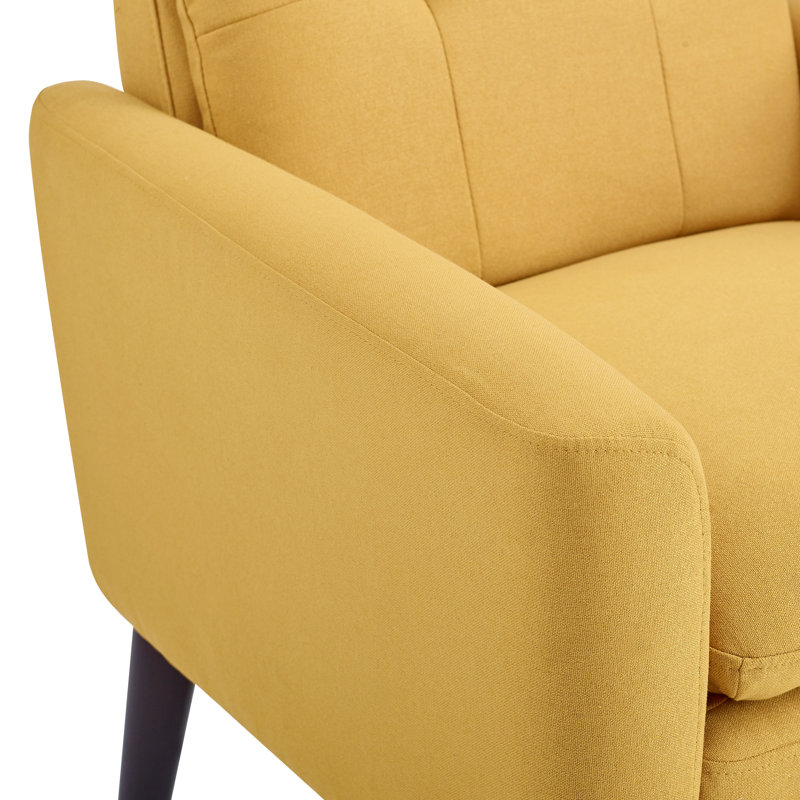 Bopp Upholstered Armchair, Yellow 100% Polyester