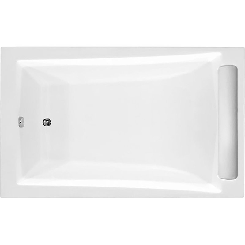 Regal 70'' L Air Bathtub, White, Matte Black