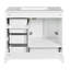 Meuble-lavabo traditionnel avec lavabo, armoire de salle de bain avec deux portes à fermeture douce et quatre tiroirs-294308001