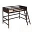 Lit mezzanine simple en bois avec échelle-548927718