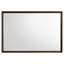 Miroir de commode Genu, cadre en bois brun chaud, verre biseauté, 34 pouces