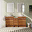 Meuble-lavabo double 58,93 po avec comptoir