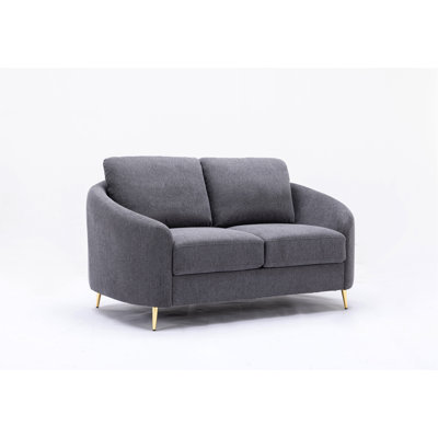 Causeuse en lin gris