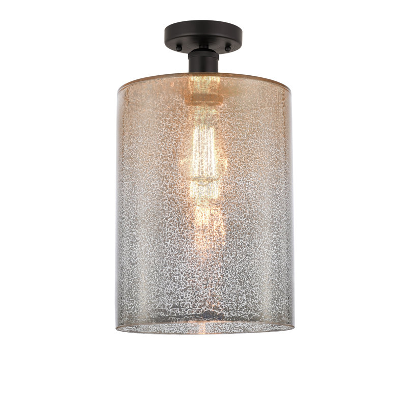 Anelise Glass Semi Flush Mount, Oil Rubbed Bronze