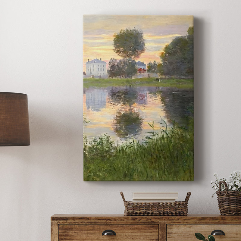 Paysage rétro XCVI - galerie enveloppée Cavas, H 27 po x l 18 po
