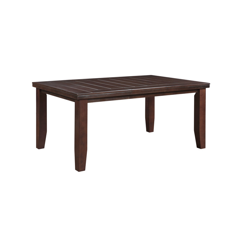Table de salle à manger rectangulaire en cerisier avec des pieds élégants et fuselés - peut accueillir 6, 30 po x 42 po x 66 pieds de style contemporain