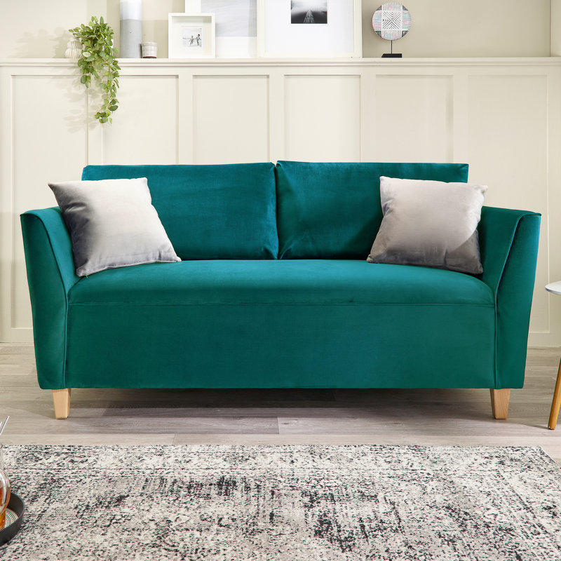 Auralane 3 Seater Upholstered Sofa, Dark Green