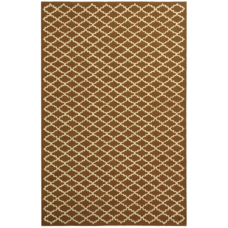 Fullerton Hand Hooked Cotton Pile Geometric Rug, Rectangle 8'6" x 11'6"