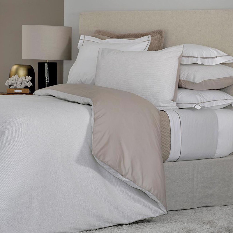 Seersucker_Duvet Cover, Twin Duvet Cover, Taupe