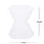 Table d'appoint - Fer blanc mat, maille Breezy pour atmosphère domestique, 17,42 po Profondeur x largeur 18,13 po