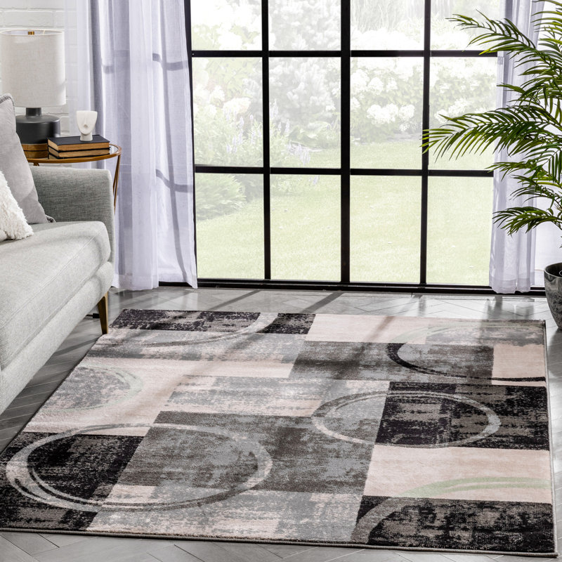 Chimeng Geometric Indoor Rug, Rectangle 7'10" x 9'10"