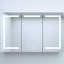 48 po Armoire à pharmacie large en aluminium avec lumières à DEL, horloge, conception biseautée large, 30 lumières à haute densité, montage en surface intégré, temps / température, miroir antibrouillard, plateau à détection automatique