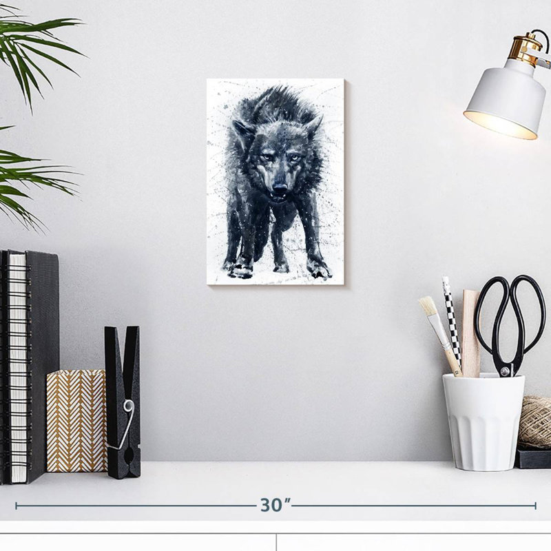 Brampt Angry Wolf, 12" H x 8" W