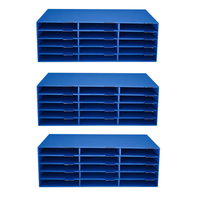 15-Slot Paper Storage Mailroom Literature Organizer