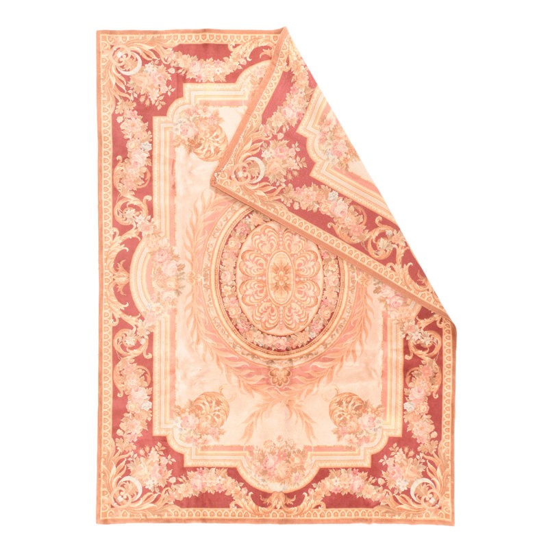 Wool Geometric Area Rug in Ivory