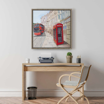 Brown Bedroom Canvas | London Bus & Telephone Booth Decor