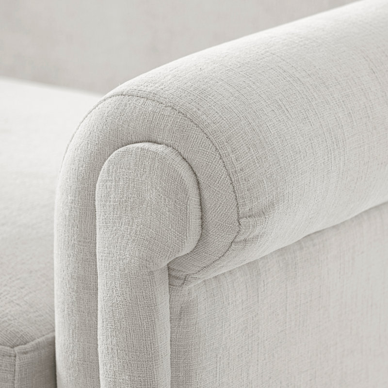 Canapé en chenille néo-classique Bellamont, Gris clair