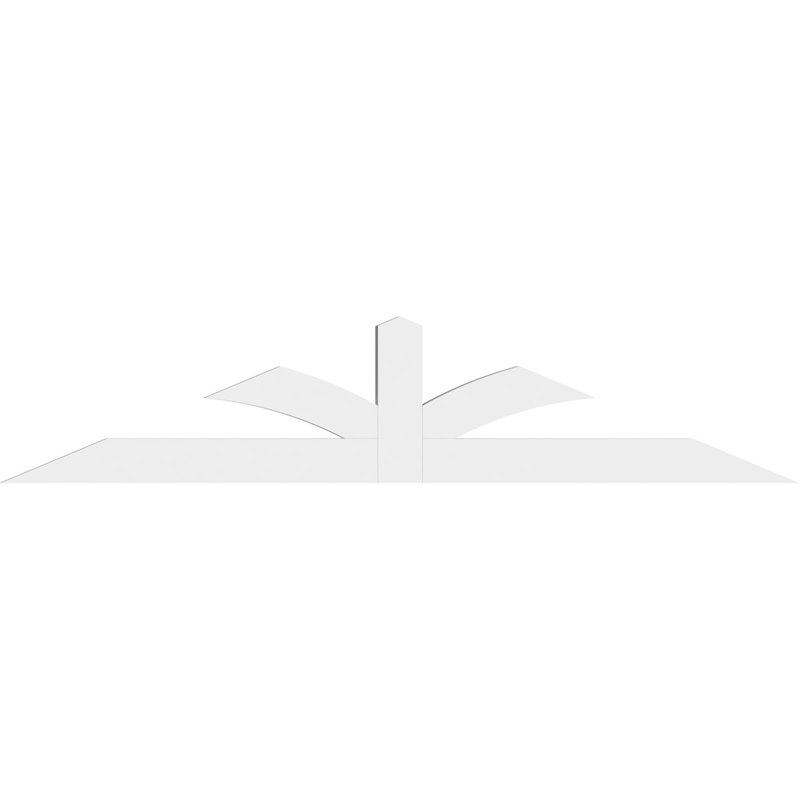 Support pour pignon en PVC de qualité architecturale Richland, H 15 po x l 72 po (pas 5/12), P 2 po x F 4 po