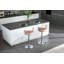 Ensemble de 2 tabourets de bar, avec repose-pieds chromé et base pivotante en velours à hauteur réglable et tabouret de bar simple chromé-501239479