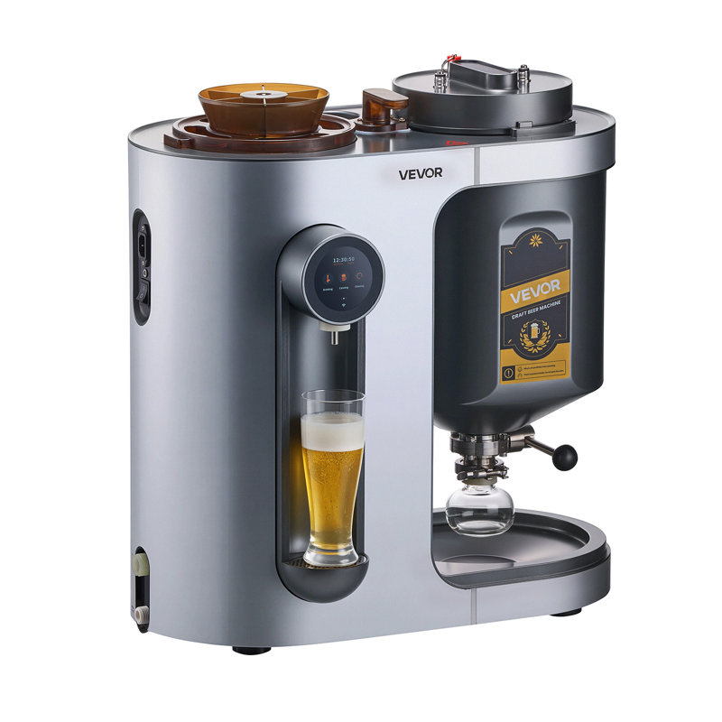 Machine à bière automatique à la maison, machine à bière électrique de 1500 W, machine à bière tout-en-un de 3,43 gallons avec bouillie, réservoir interne en acier inoxydable 304, contrôle automatique de la température et de la pression
