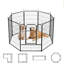 Parc pour chien, enclos extérieur pour animaux 8 panneaux, enclos pour grands et petits chiens