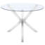 Ensemble de table de salle à manger en métal 41,25 po x l 41,25 po - chrome
