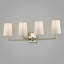 4 - Light Dimmable Silver Leaf Polished Nickel Vanity Light