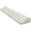 12" x 2" Polished Marble Chair Rail Tile Trim in White